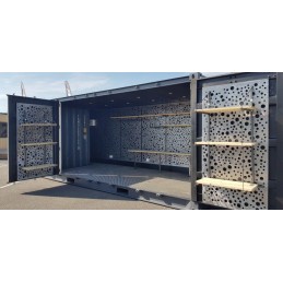 CONTENEDOR MARITIMO , 20 PIES LADO ABIERTO SECO "SHOP-BOX" - NUEVO