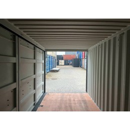 CONTENEDOR DE 20 PIES CON PERSIANA ENROLLABLE Y PUERTA DE ENTRADA RAL 7016 - NUEVO