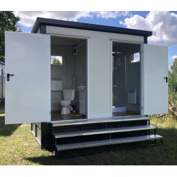 Contenedor sanitario + WC + ducha + cisterna