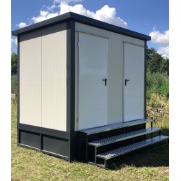 Contenedor sanitario + WC + ducha + cisterna